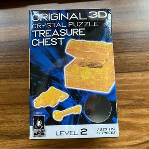 ❤️3/$30: Original 3D Crystal Puzzle Treasure Chest New in Box